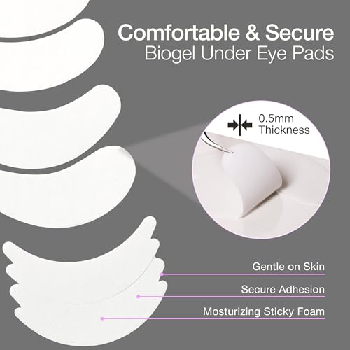 Curacoro Biogel Under Eye Pads 10 Pairs for Lash Extensions