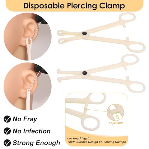 104-Piece Professional Body Piercing Kit with Needles and Jewelry
