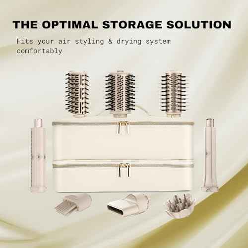 Wjiang Carrying Case for Shark Flex Style Dyson Airwrap Supersonic Hair Dryer Double-Layer Travel Storage Bag Also for Revlon Hair Dryer Brush Hair Accessories Tools