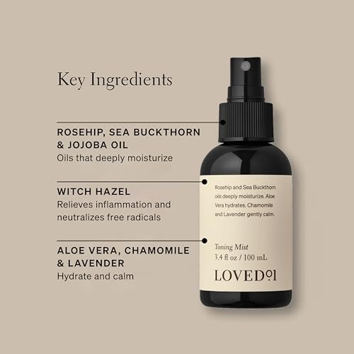 Loved01 Face & Body Toning Mist, John Legend Skincare, Hydrating & Cleansing Serum, Moisturizing Spray, Alcohol-Free, Formulated with Witch Hazel & Aloe Vera, 3.4 oz