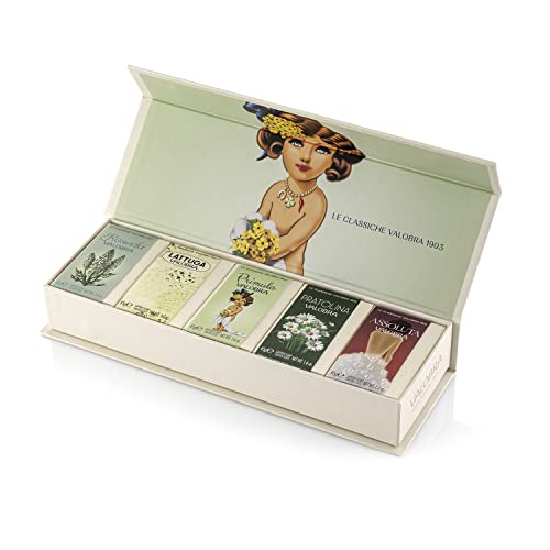 Valobra Bar Soap Discovery Set Gift Box, All 5 Soap Formulas, Variety Pack of 5 Bars, 1.6oz/45g Each