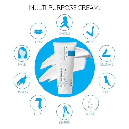 La Roche-Posay Cicaplast Balm B5, Healing Ointment and Soothing Therapeutic Multi Purpose Cream for Dry & Irritated Skin, Body and Hand Balm, Baby Safe, Fragrance Free
