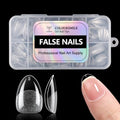 Extra Short Almond Full Cover Nail Tips - 216pcs, 12 Sizes