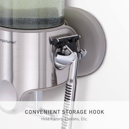 simplehuman Triple Wall Mount Shower Dispenser - 3 Pumps, Stainless Steel