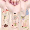 Cheerland 108pcs Fairy Tattoos Temporary for Fairy Party Decorations Woodland Party Favors Enchanted Forest Garden First Birthday Decorations Tatoo Sticker Party Supplies