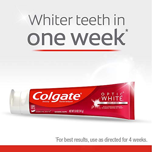 Colgate Optic White Whitening Toothpaste Sparkling White - 3 Pack, 5 Ounce