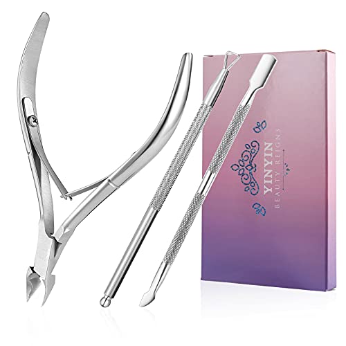 Professional Stainless Steel Cuticle Trimmer 3-in-1 Set