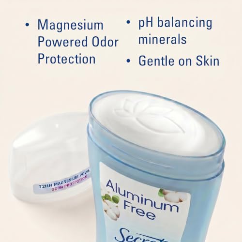Secret Aluminum Free Deodorant for Women, 48hr Odor Protection