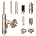 RUCHA 8 in 1 Hot Air Styler & Hair Dryer Brush - Champagne Gold