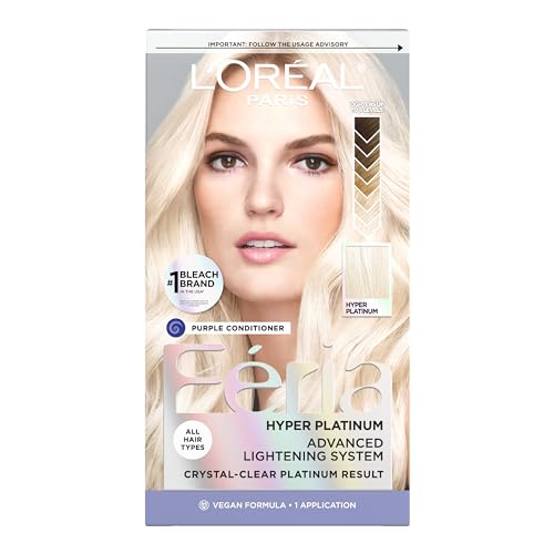 L'Oreal Paris Feria Hyper Platinum Hair Bleach Kit with Purple Conditioner