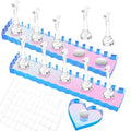 Magnetic Nail Stand Kit for Press Ons - 10 Stands with Heart Base