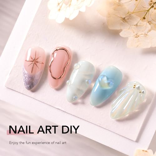 GAOY Clear 3D Nail Art Sculpting Gel - No Wipe Rhinestone Glue, 15g
