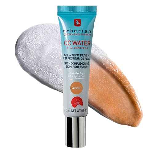 Erborian CC Water Gel Color Corrector, Tone-Evening Skincare Makeup Hybrid Hydrates, Blurs for Glass, Dewy, Glowy Finish, Lightweight, Korean Skincare