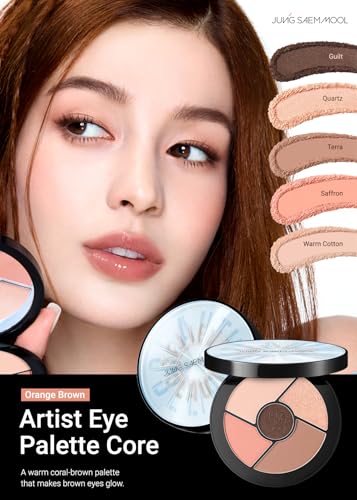 Jung Saem Mool Artist Eye Palette - 5-Color Eyeshadow Orange Brown