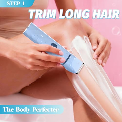 AIDIAM 2-in-1 Bikini Trimmer for Women, IPX7 Waterproof Electric Razor