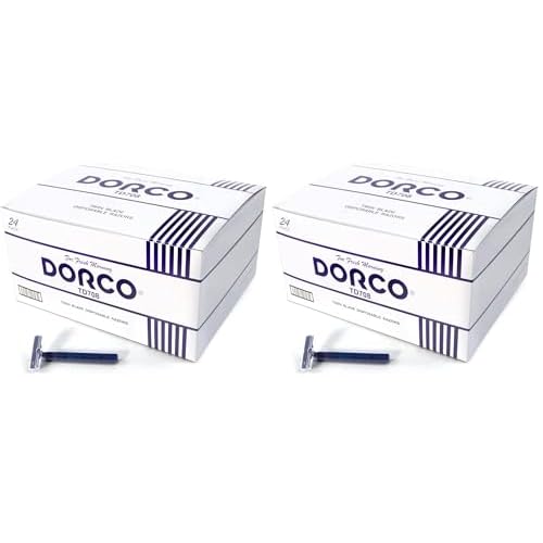 Dorco Fresh Twin Blade Disposable Razors for Men (240 Counts), Smooth & Comfortable Shave, Shaving Razors for Men, Non-Slip Handle, Ideal for Sensitive Skin & Travel (Pack of 2)