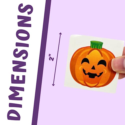 Halloween Temporary Tattoos for Kids, 144 Pack - Non-Toxic