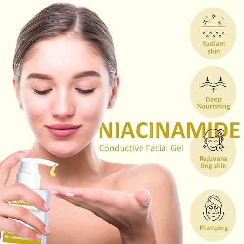 500ML Conductive Gel, Deep Nourishing Facial Leave-On Gel Primer for Microcurrent Devices, Hydrating Rejuvenating Radiance Serum, Niacinamide, Peptide & 9 Botanical Extracts, Paraben & Fragrance Free