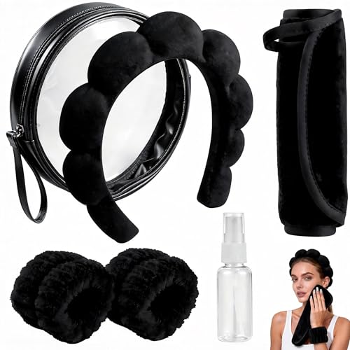 Real Perfection Spa Headband & Wristband Set for Skincare