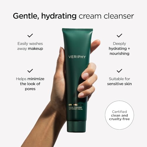 Veriphy CTRL+ALT+DEL Facial Cleanser ? Hydrating Cream Cleanser with Hemp Seed Oil, Cucumber & Jojoba ? Removes Makeup & Impurities ? 150mL / 5 fl. oz.