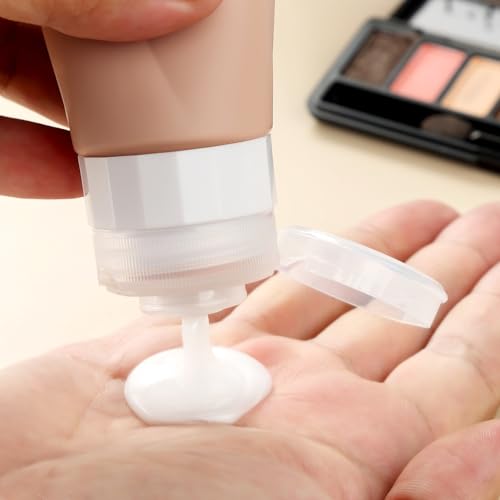 Gemice Travel Bottles for Toiletries Travel Containers for Toiletries TSA Approved Leak-proof Travel Accessories with Lid for Cosmetic Makeup Face Body Hand Cream (8 Pack)
