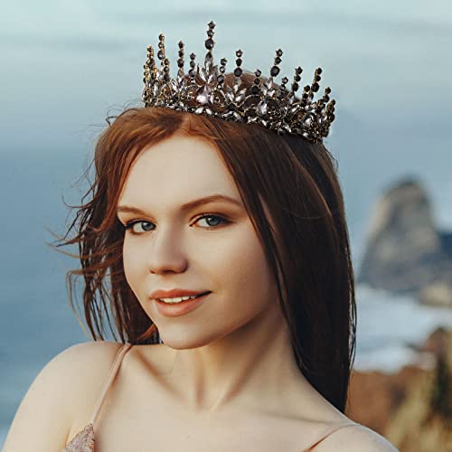 Baroque Rhinestone Wedding Tiara Crown for Bride