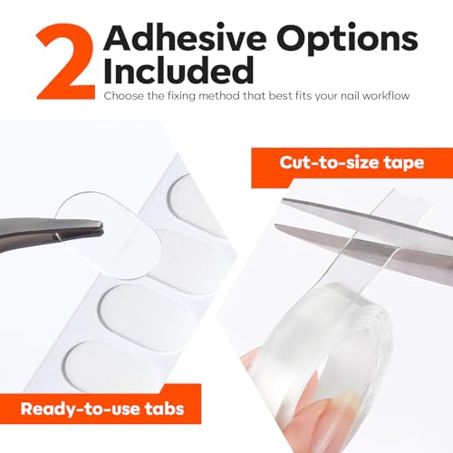 Modelones Nail Art Stand Set with Wide Display Bases & Magnetic Tips - Press On & Nail Tips Holder