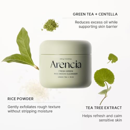 Arencia Korean Rice Mochi Face Cleanser - Gentle Exfoliating Wash
