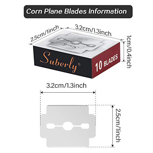 Mudder Callus Shaver Replacement Blades - 50 Pack Stainless Steel Refills