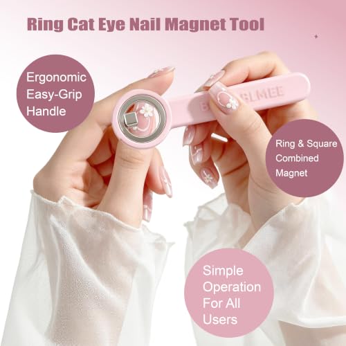 Ring Cat Eye Nail Magnet – Strong Magnetic Force Pink