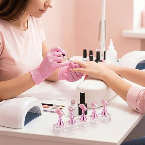 Nail Art Stand Kit with Magnetic Holders & Reusable Putty