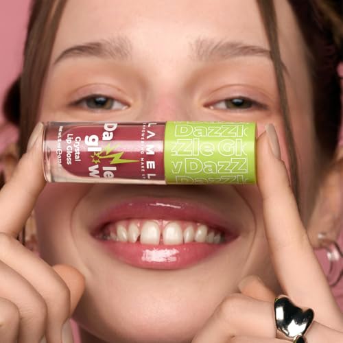 Lamel Dazzle Glow Crystal Clear Lip Gloss - Hydrating Lip Gloss - Non Sticky - Colored - Moisturizing - ¢à407 Provocative