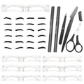 Men's Eyebrow Grooming Kit - 12 Stencils & 6 Tools