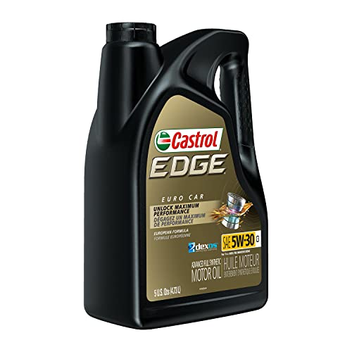 Castrol 03559 Edge 5W-30 C3 Advanced Full Synthetic Motor Oil, 5 Quart, 3 Pack