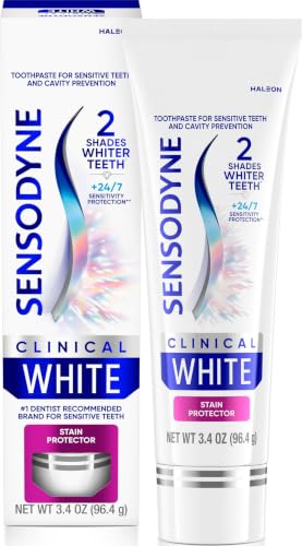Sensodyne Clinical White Whitening Toothpaste for Sensitive Teeth, 3.4 oz