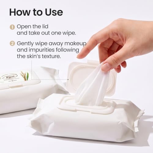 SKINFOOD Rice Cleansing Wipes - 80 Sheets Makeup Remover