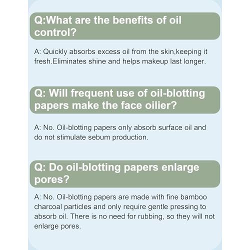 600 Sheets Oil Blotting Paper with Patterns - Absorbs Excess Face Oil, Controls Shine, Gentle for Makeup Use