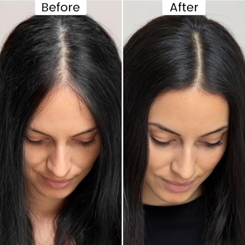 VOLLUCK Black Root Touch Up Powder 0.14oz Instant Gray & Thinning Hair Concealer for Women & Men