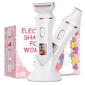 2-in-1 Bikini Trimmer for Women, Gifts for Women, Electric Shaver for Womens, Rechargeable Wet Dry Lady Hair Remover,IPX7 Waterproof, Razor for Legs(Rose Gold)