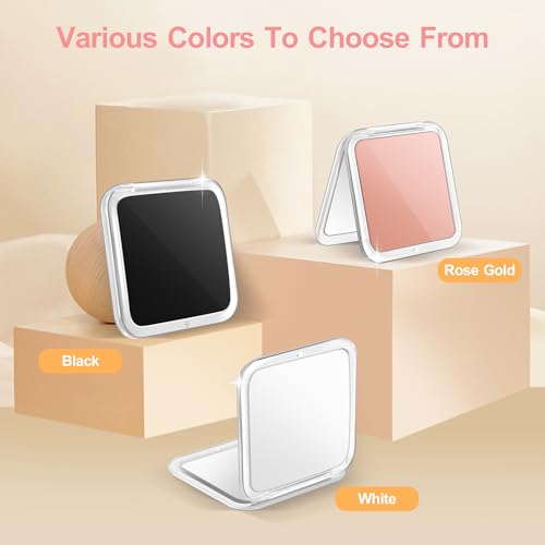 30X Magnifying Compact Mirror with Tweezers, Travel Makeup
