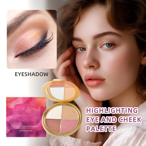 Eye & Cheek Palette - Versatile Eyeshadow and Highlighter Set