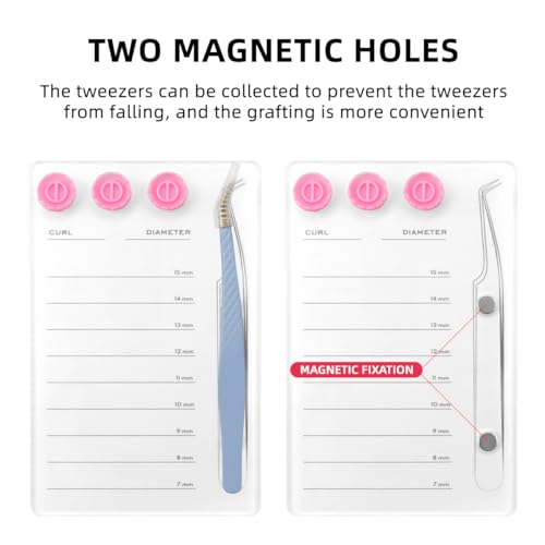 Acrylic Eyelash Extension Palette with Magnetic Tweezer Holder