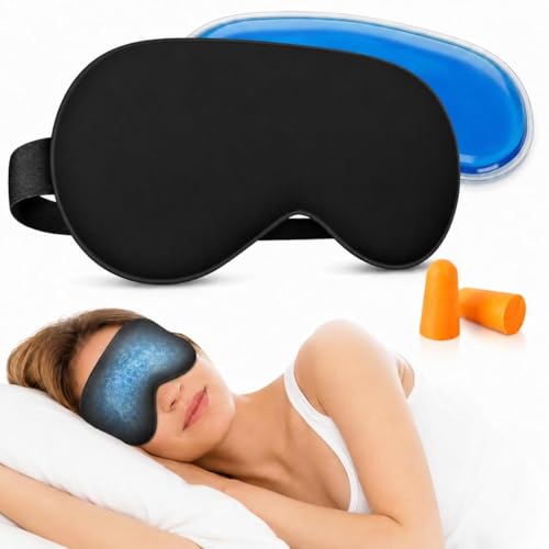 Cooling Sleep Mask with Mulberry Silk & Gel Pack