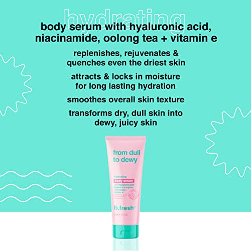 B.TAN Moisturizing Body Lotion | Hydrating Body Serum - Get Glowy, Soft Skin from Hyaluronic Acid, Botanical Complex, Ceramides + Vitamin E, 8 Fl Oz