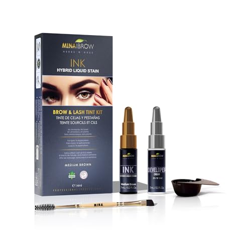 MinaiBrow INK Hybrid Liquid Tint for Professional Hair Color Kit Black