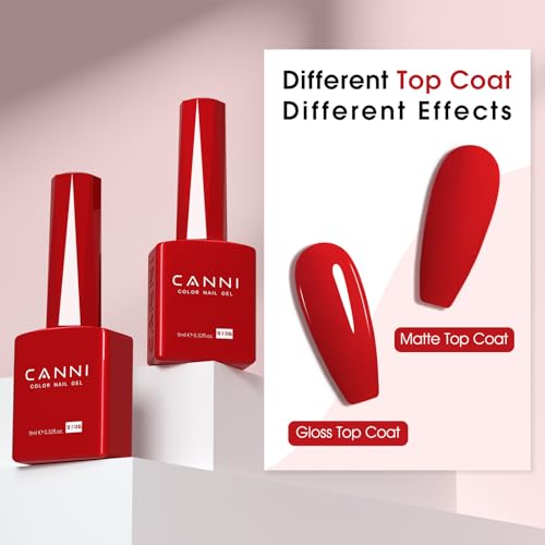 CANNI Maroon Red Gel Nail Polish 9ml High Gloss UV LED Soak Off