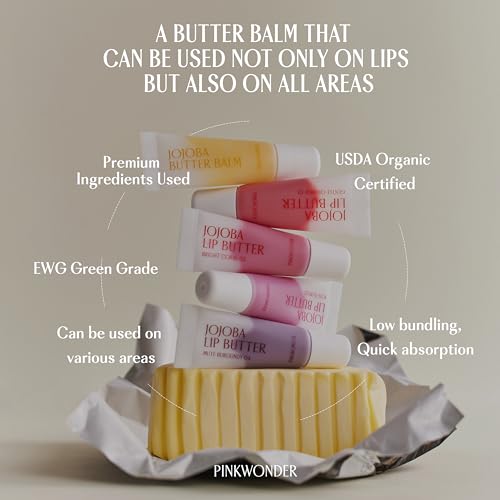 PinkWonder Jojoba Antioxidant Anti-Aging Lip Butter - Bright Coral 02
