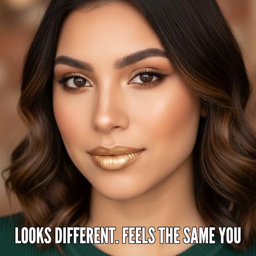 Mynena Gold Metallic Liquid Lipstick | Long Lasting Shimmer Lip Makeup Color | Waterproof No Smudge No Transfer Non Sticky | Lightweight Hydrating Daily Wear 3D Shine Lipstick for Women | Sona