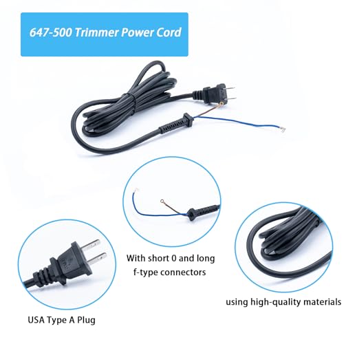 00647-500 Replacement Cord for WAHL Electric Clippers Compatible with Star Sr,Senior,SuperTaper,Designer,Balding,Magic Clip,647-500 Hair Clipper Cord