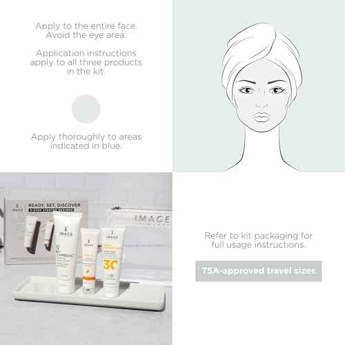 IMAGE Skincare, Ready Set Discover, 3-Piece Travel Ready Holiday Skin Care Gift Set, with Face Wash, Serum, and Moisturizer